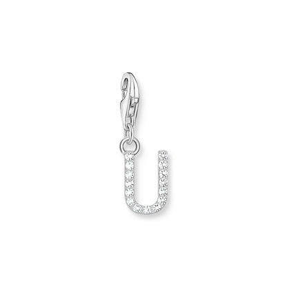 Thomas Sabo Initial Charm Pendant — U, Sterling silver
