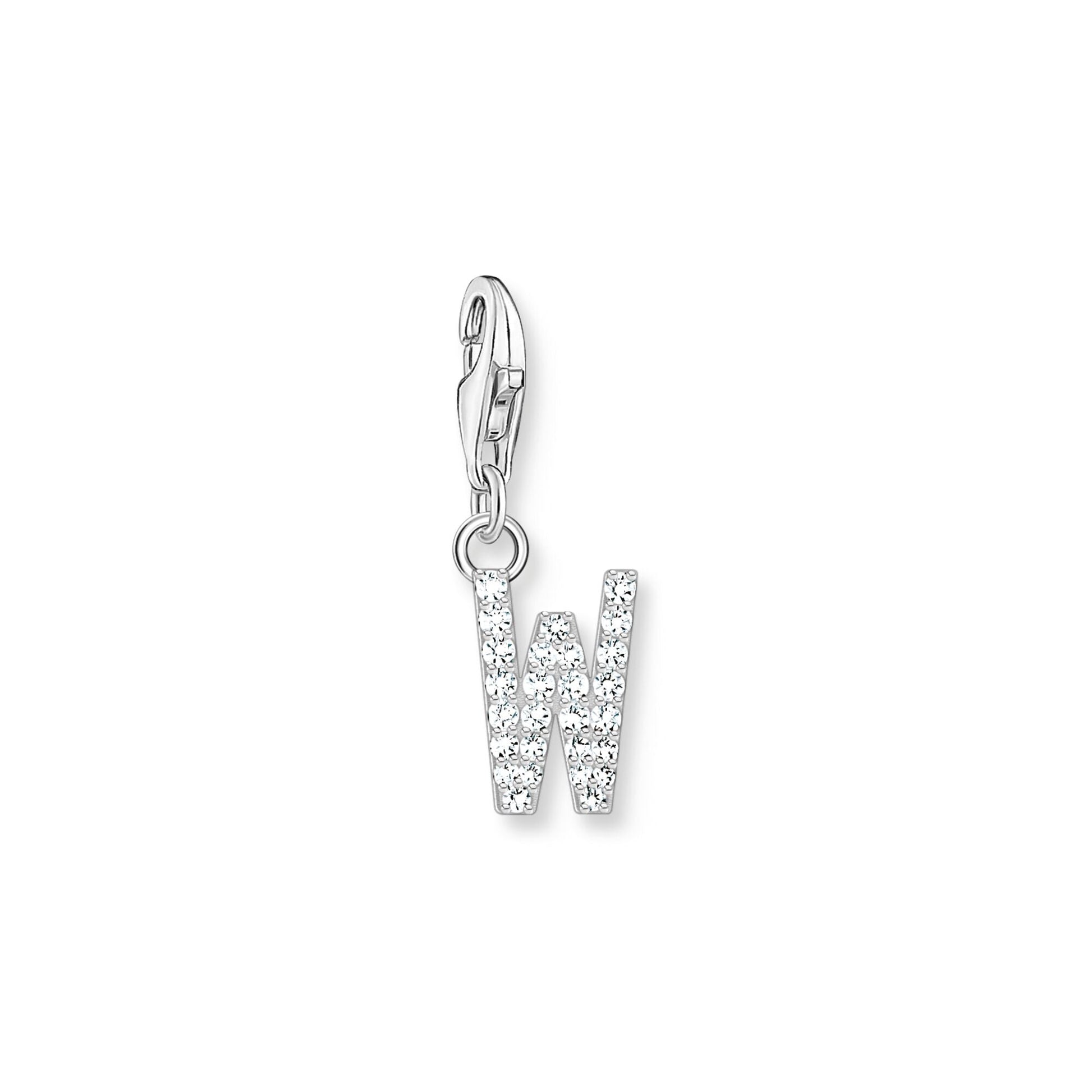 Thomas Sabo Initial Charm Pendant — W, Sterling silver