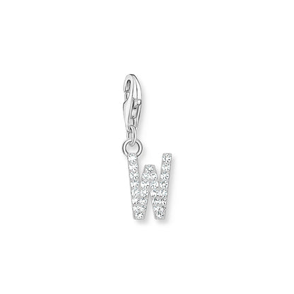 Thomas Sabo Initial Charm Pendant — W, Sterling silver