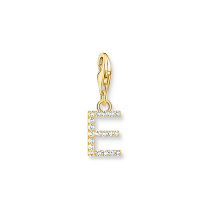 Thomas Sabo Initial Charm Pendant — E, Gold-plated