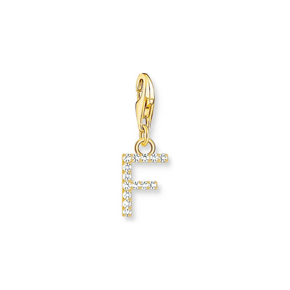 Thomas Sabo Initial Charm Pendant — F, Gold-plated