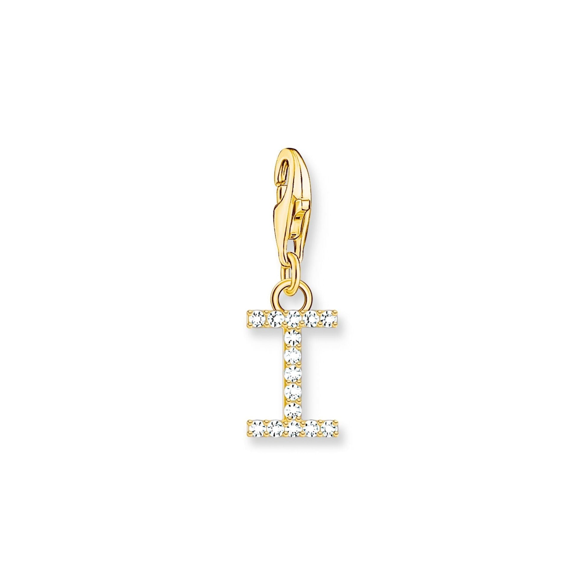 Thomas Sabo Initial Charm Pendant — I, Gold-plated