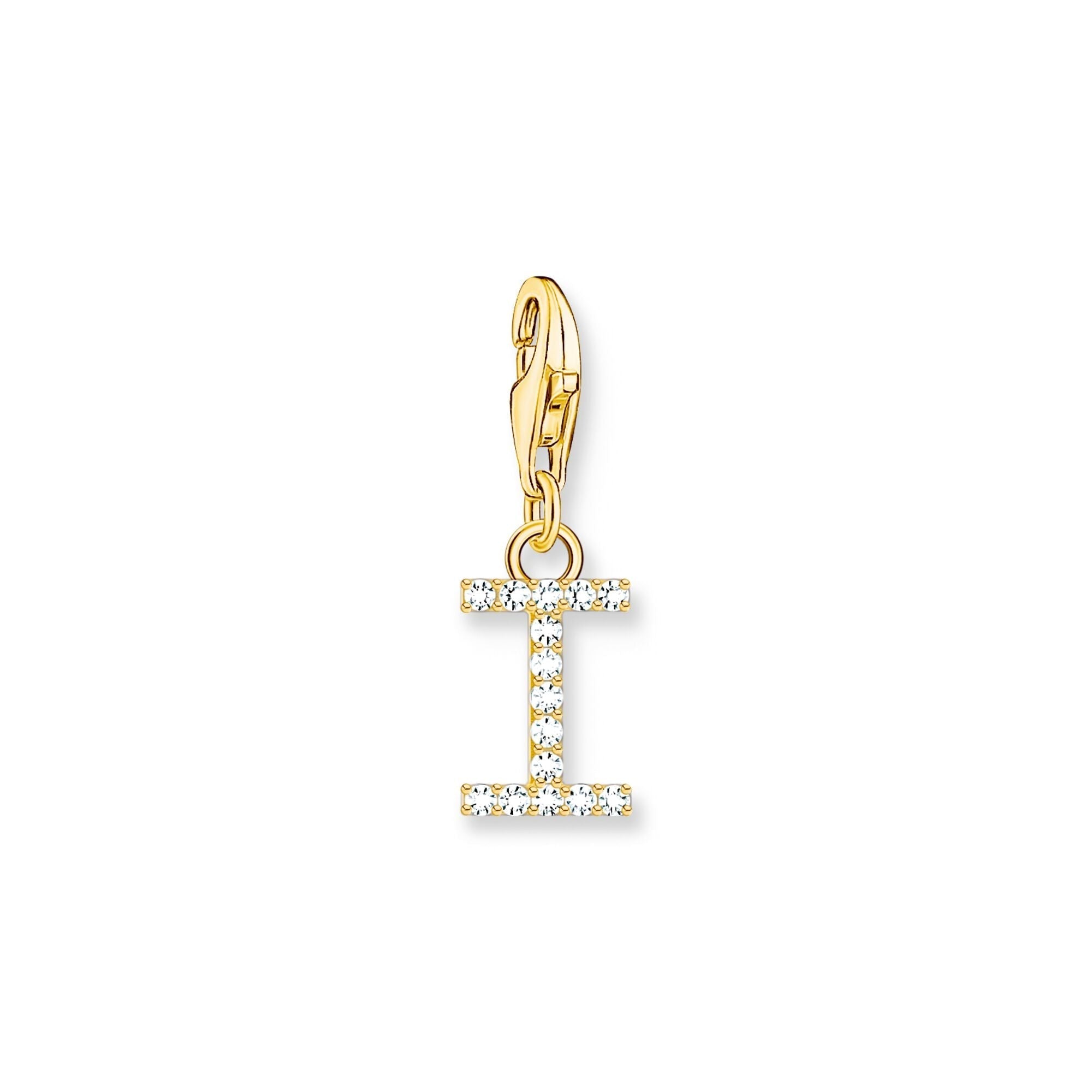 Thomas Sabo Initial Charm Pendant — I, Gold-plated