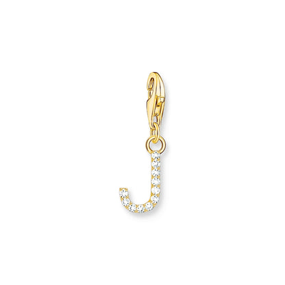 Thomas Sabo Initial Charm Pendant — J, Gold-plated