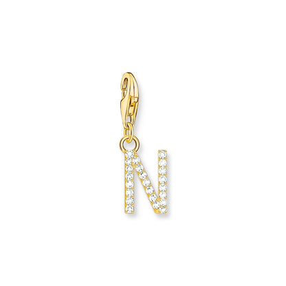 Thomas Sabo Initial Charm Pendant — N, Gold-plated