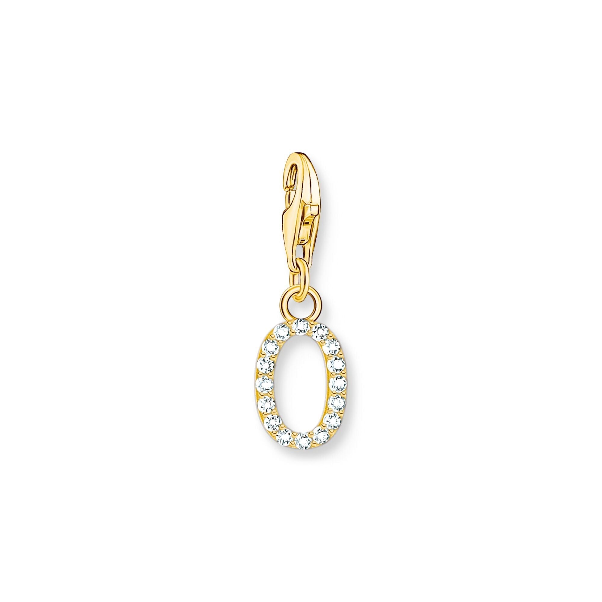 Thomas Sabo Initial Charm Pendant — O, Gold-plated