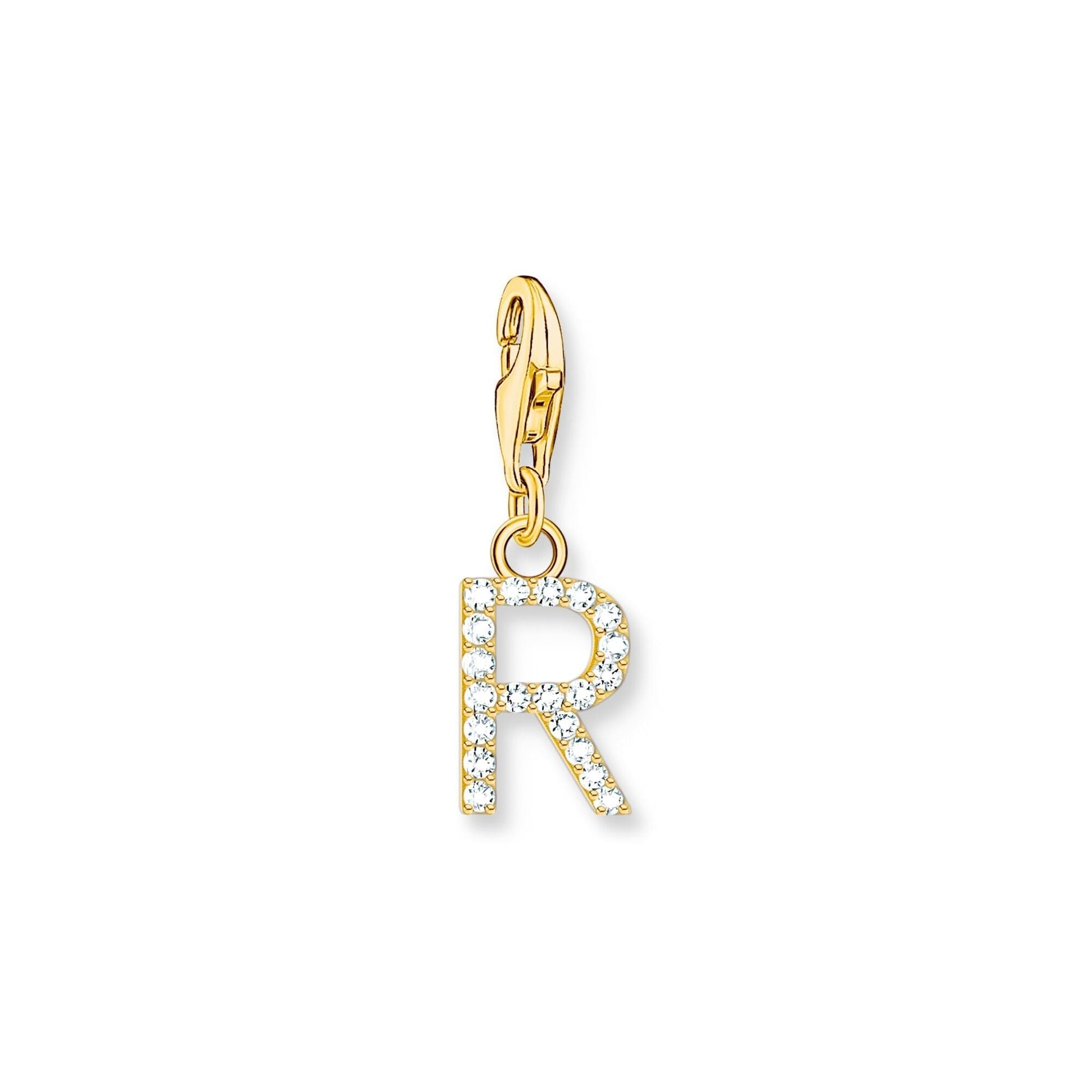 Thomas Sabo Initial Charm Pendant — R, Gold-plated