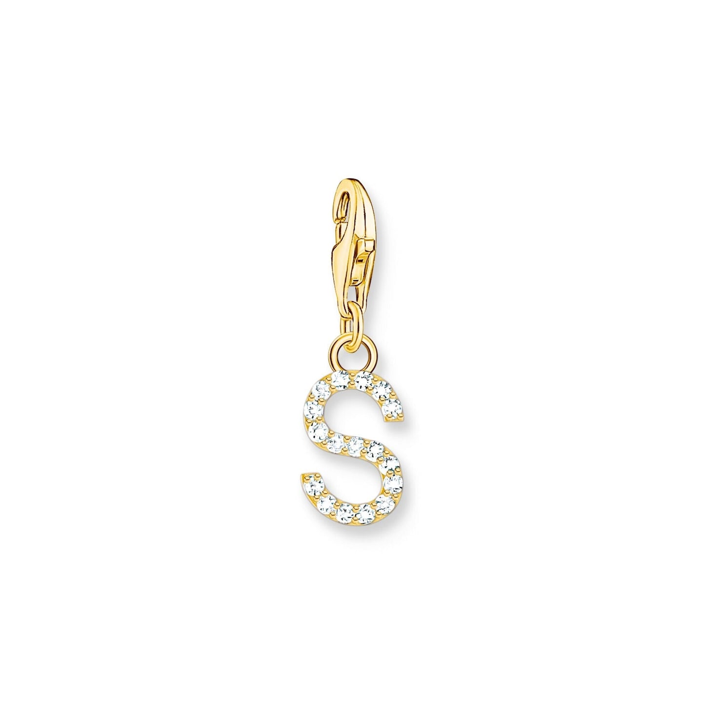 Thomas Sabo Initial Charm Pendant — S, Gold-plated