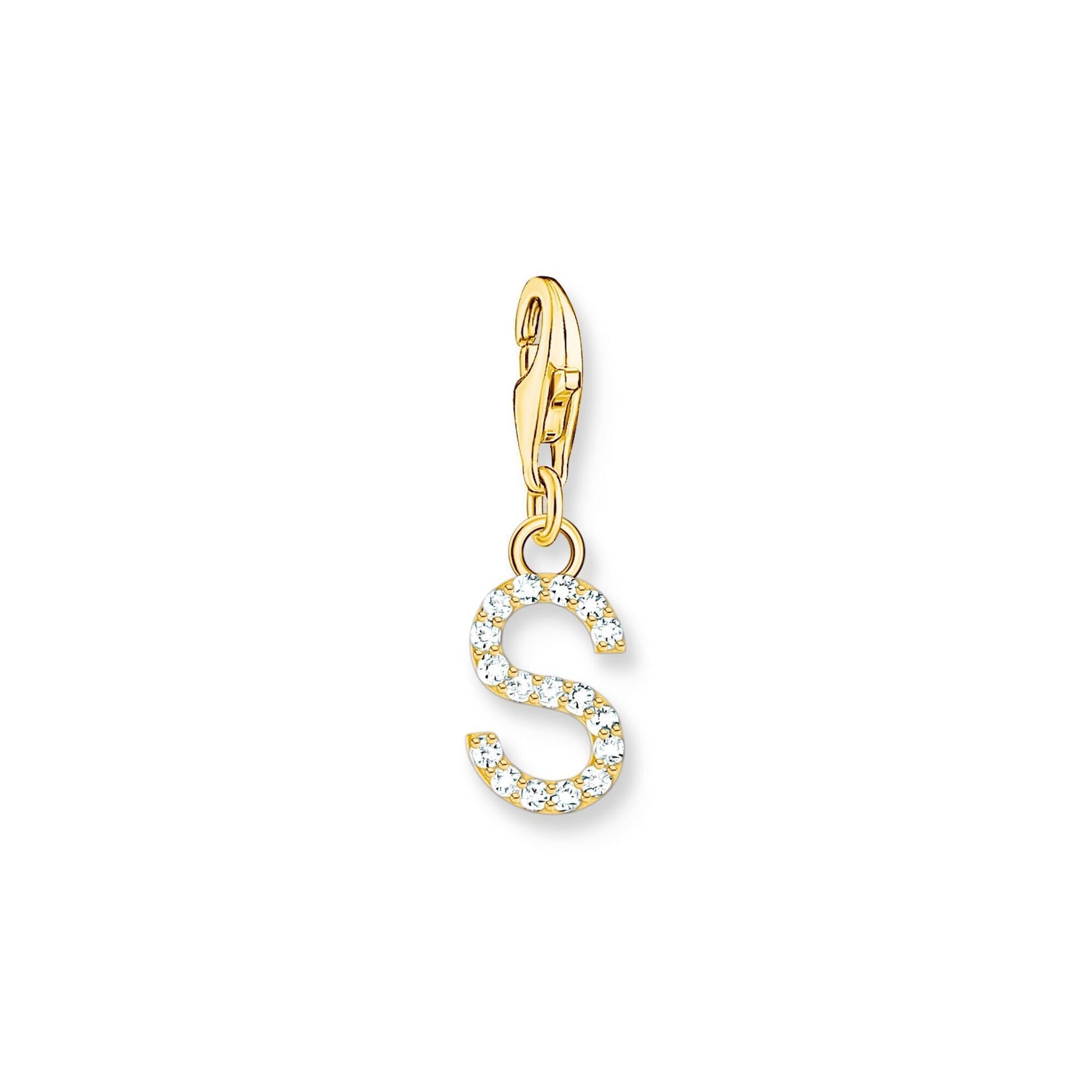 Thomas Sabo Initial Charm Pendant — S, Gold-plated