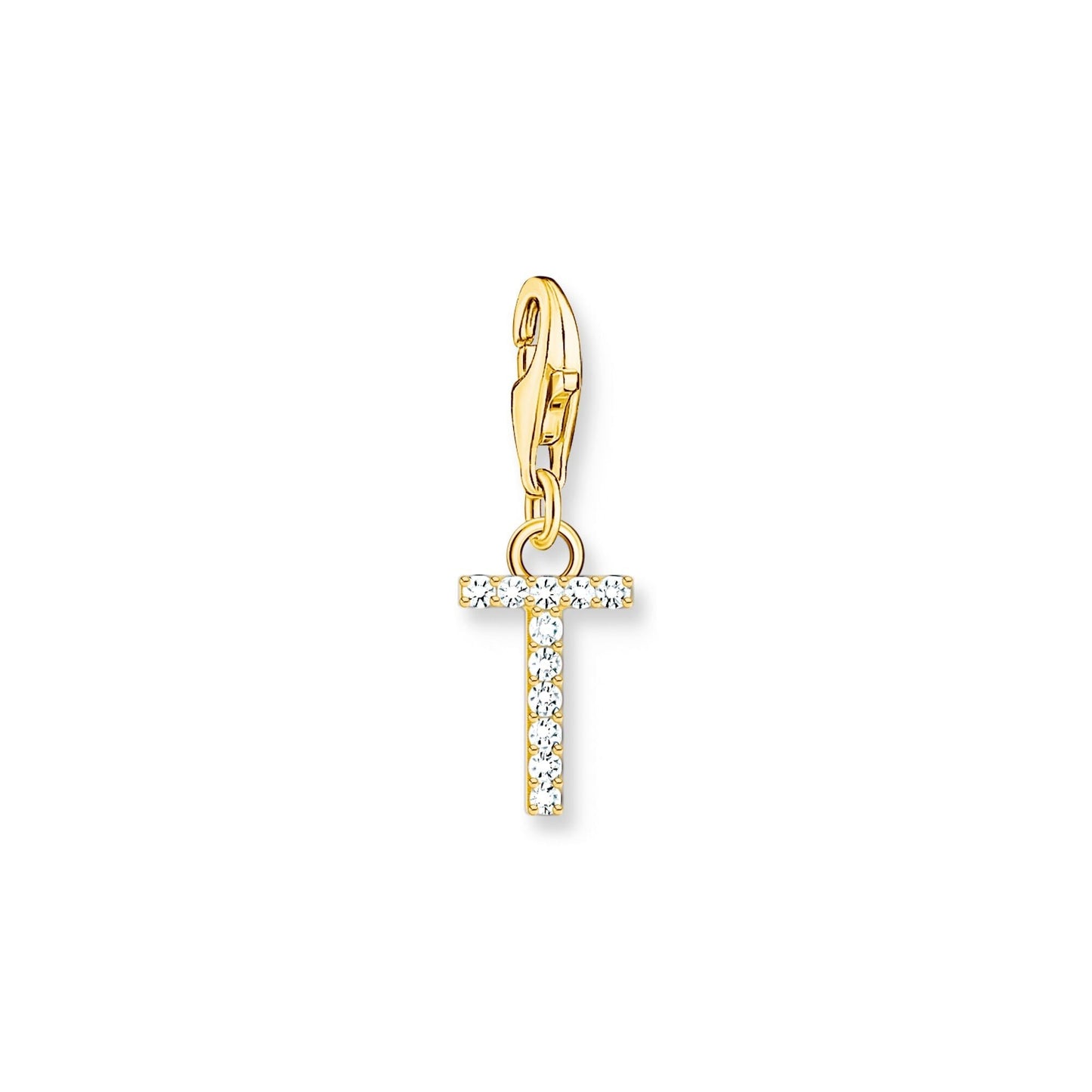 Thomas Sabo Initial Charm Pendant — T, Gold-plated