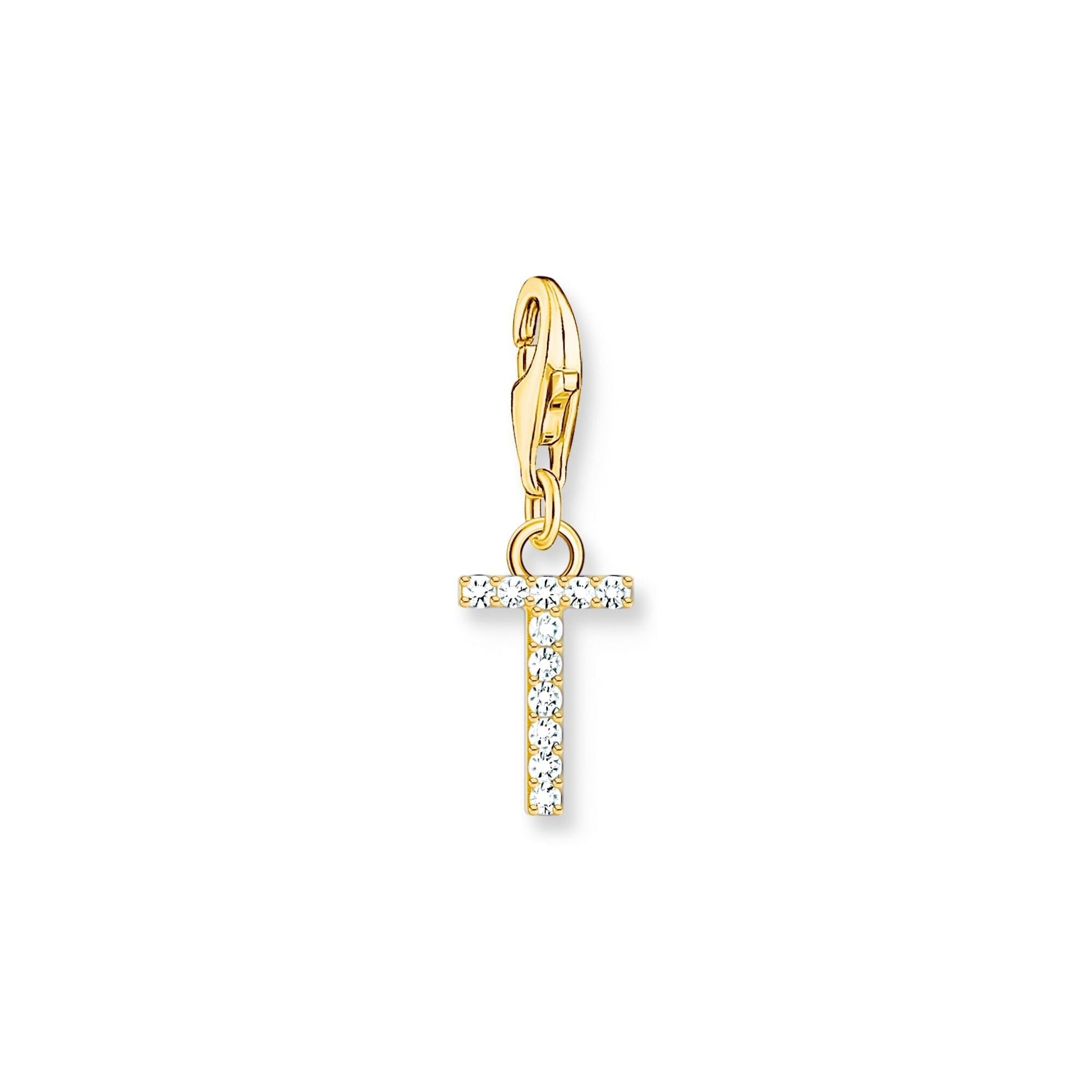 Thomas Sabo Initial Charm Pendant — T, Gold-plated