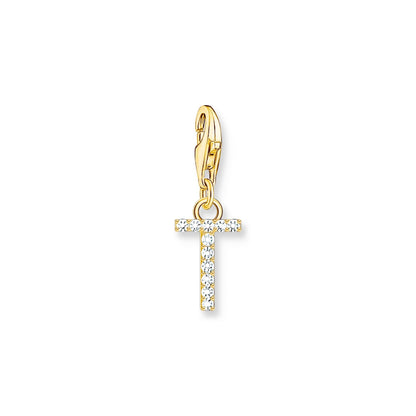 Thomas Sabo Initial Charm Pendant — T, Gold-plated