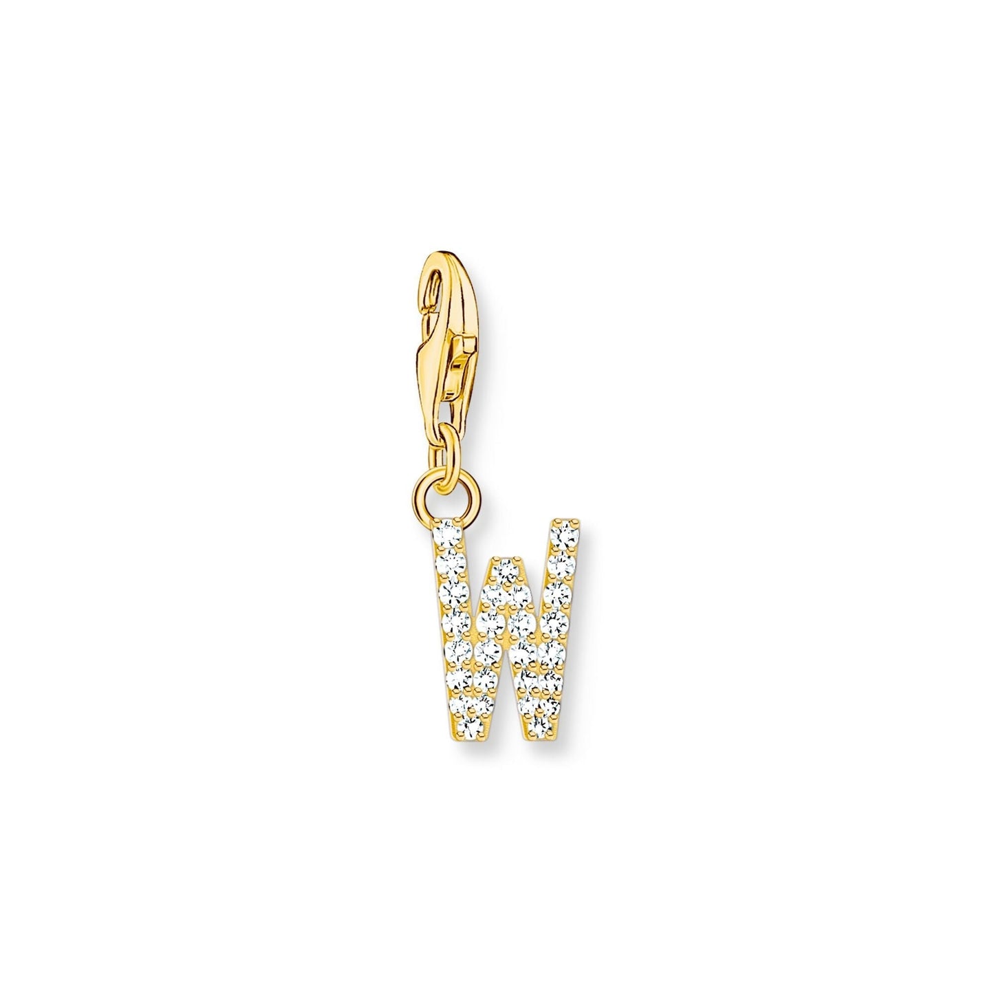 Thomas Sabo Initial Charm Pendant — W, Gold-plated