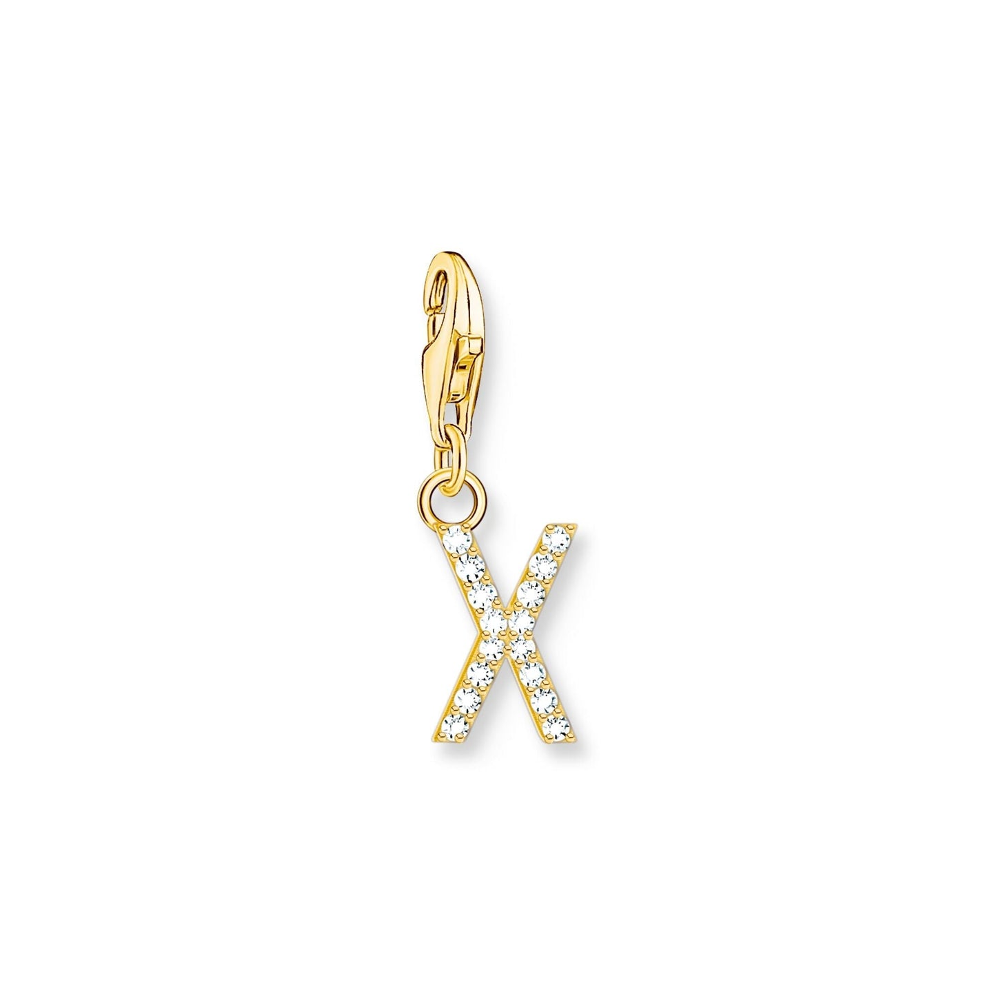 Thomas Sabo Initial Charm Pendant — X, Gold-plated