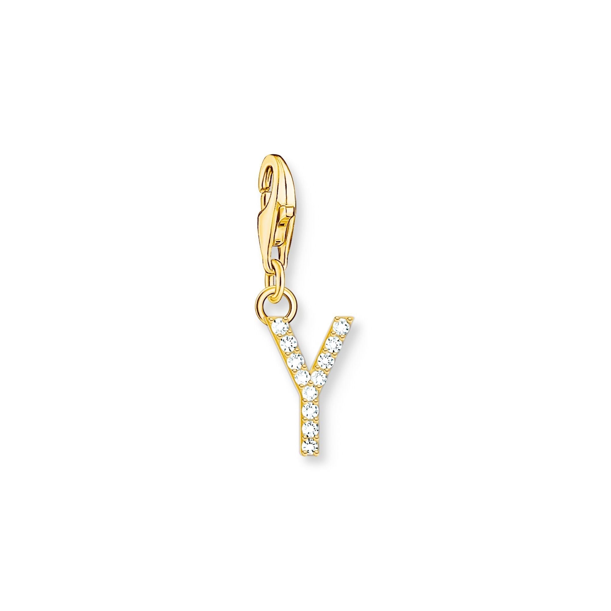 Thomas Sabo Initial Charm Pendant — Y, Gold-plated