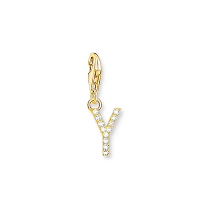 Thomas Sabo Initial Charm Pendant — Y, Gold-plated