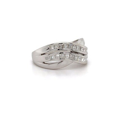 18kt WG Princ. Chnl Dia Swirl Ring