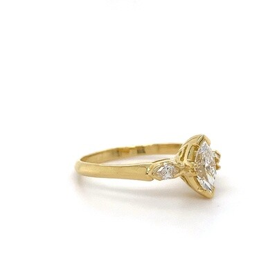 18kt Marq. Dia Eng/Wedder Set