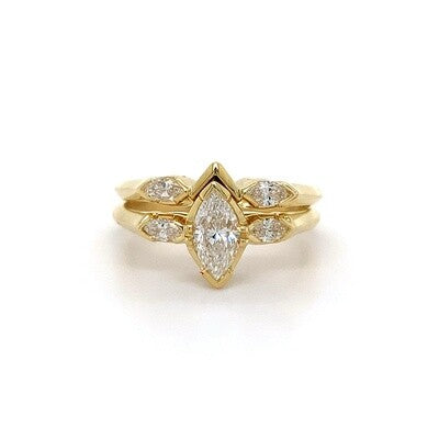 18kt Marq. Dia Eng/Wedder Set