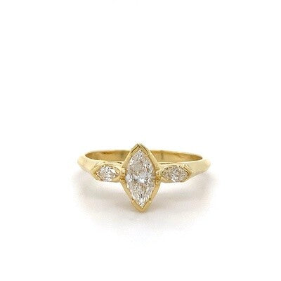 18kt Marq. Dia Eng/Wedder Set