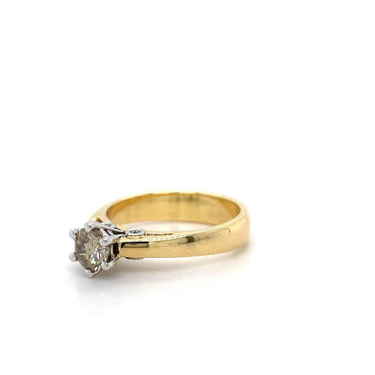 18kt YG Sol Cognac Ring TDW 0.49ct