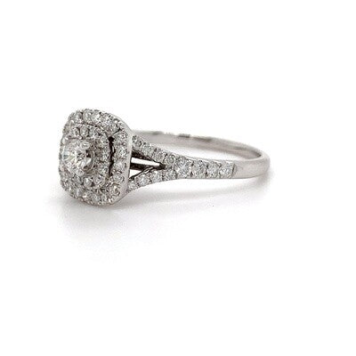 18kt WG Halo Cluster Dia 1.00ct Ring
