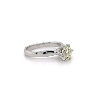 1.01ct Nat Dia Sol Ring 18kt WG