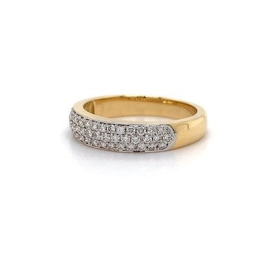 18kt YG Pave Dia 0.50ct Band
