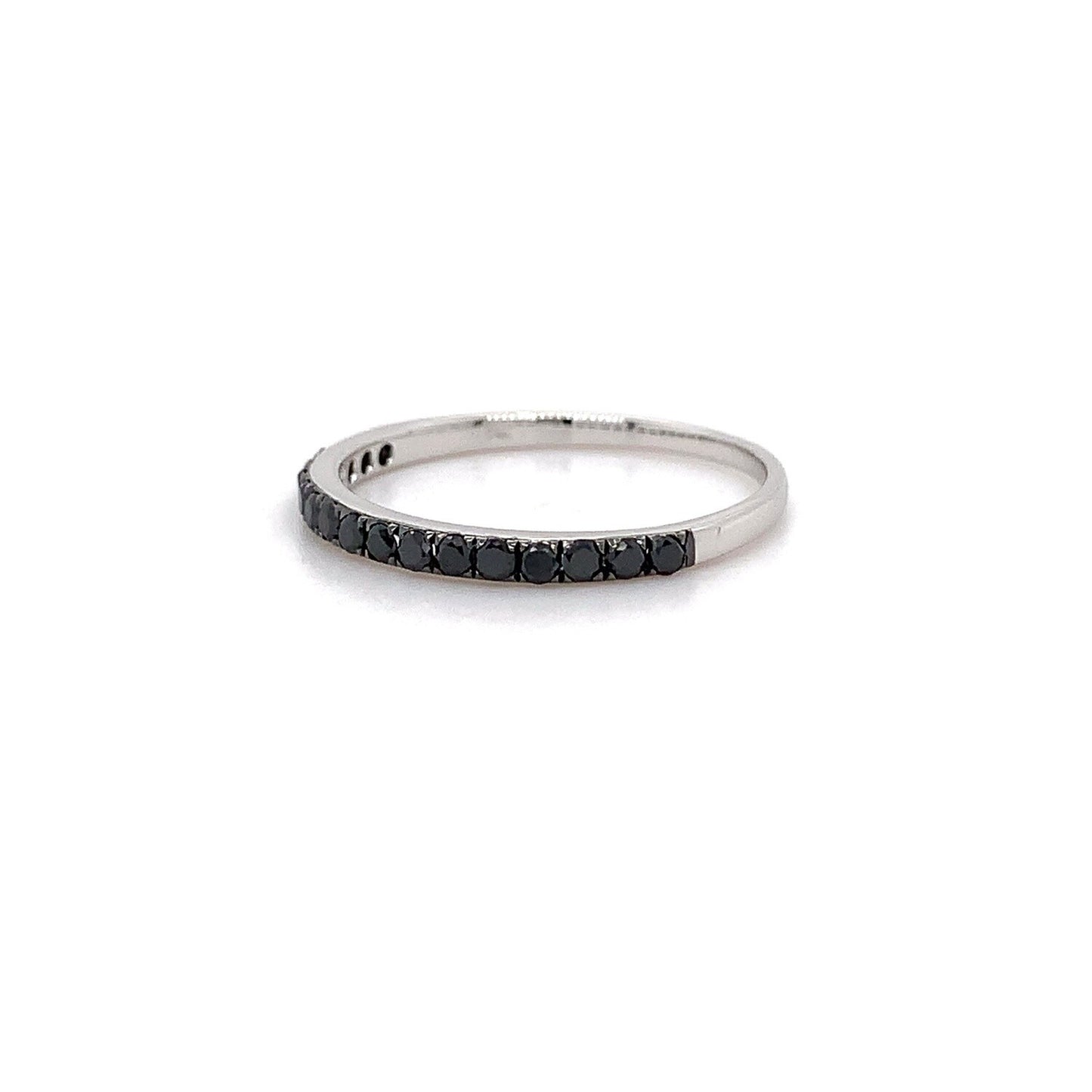 9kt WG Black Dia Band