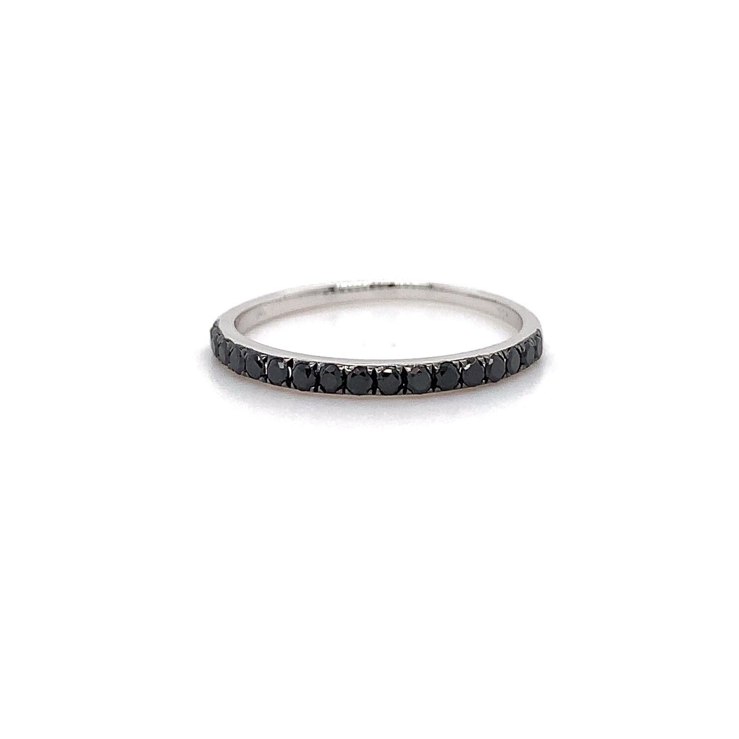 9kt WG Black Dia Band