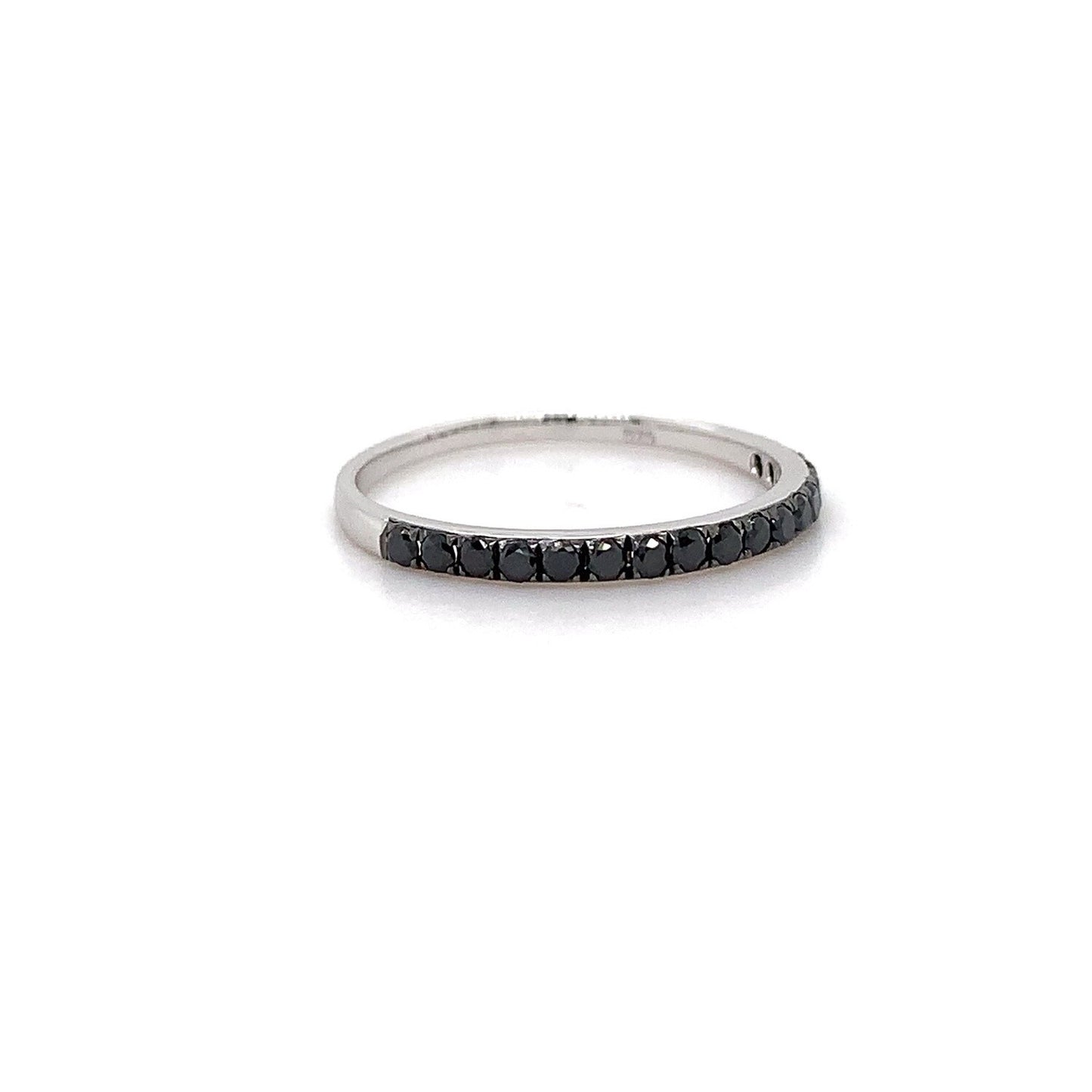 9kt WG Black Dia Band