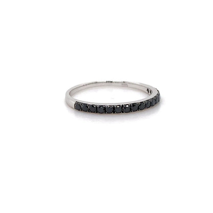9kt WG Black Dia Band