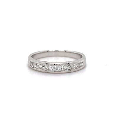 18kt WG Dia Channel Band 0.37ct