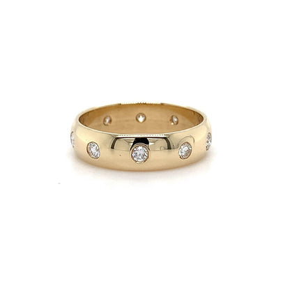 9kt YG Dia Invisible Set Band