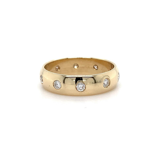 9kt YG Dia Invisible Set Band