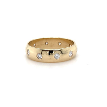 9kt YG Dia Invisible Set Band