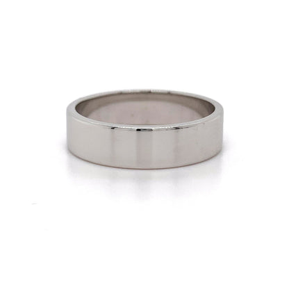9kt WG Plain 6mm Band