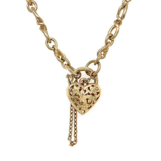 9kt YG Twist Padlock Bracelet