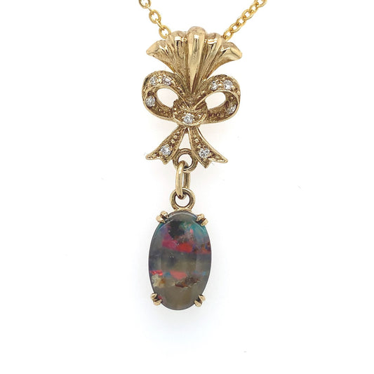 9kt YG Boulder Opal Pendant