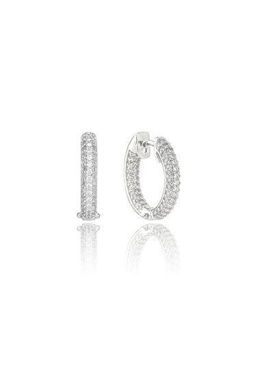 GEORGINI Goddess Pave Hoops