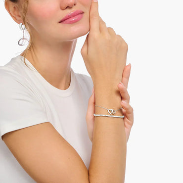 THOMAS SABO Bracelet with intertwined hearts pendant - gold