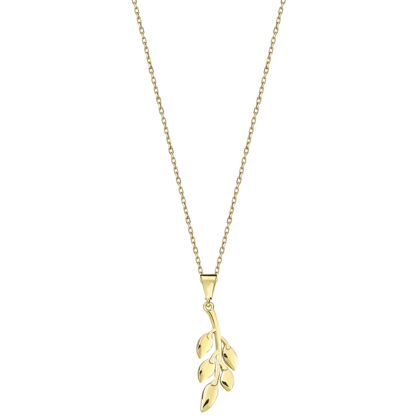 9K Yellow Gold Nature Necklace 40-45cm