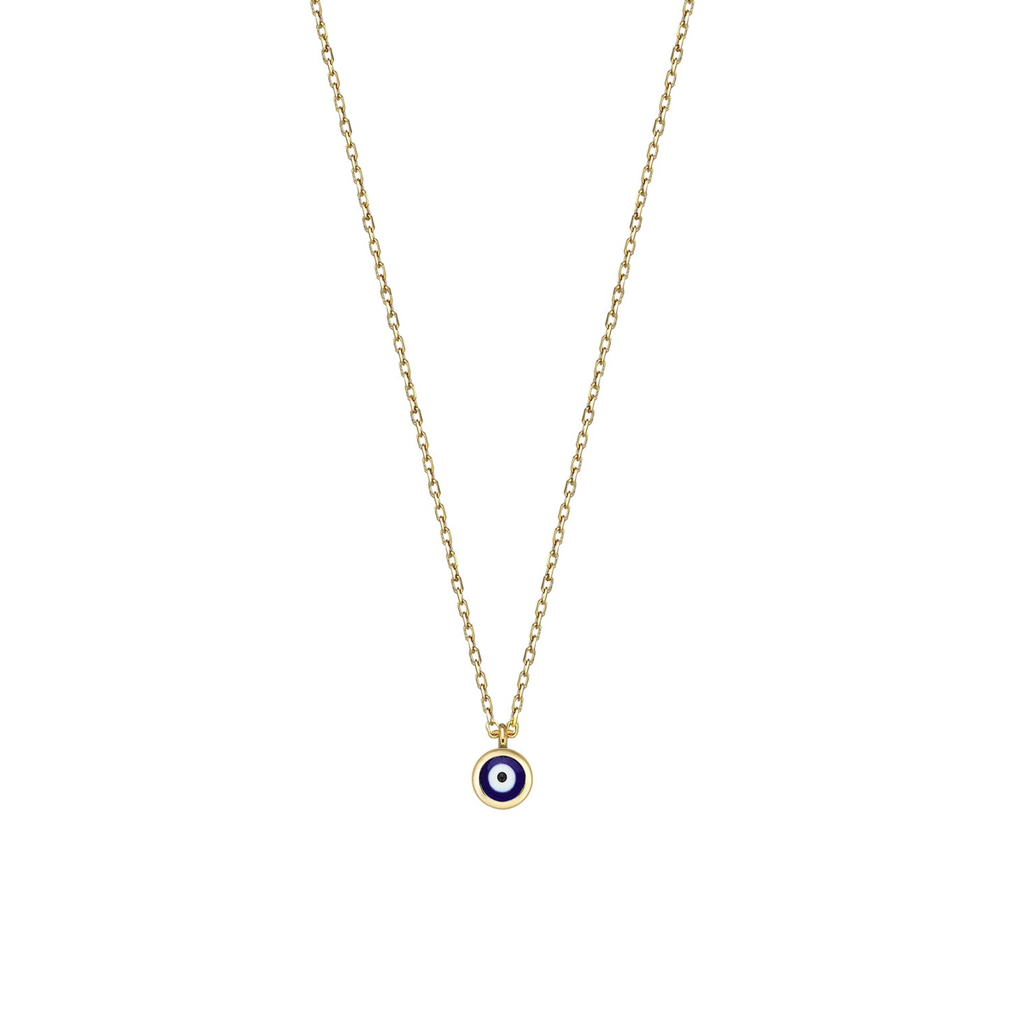 9K Yellow Gold Petite Nazar Necklace 40-45cm