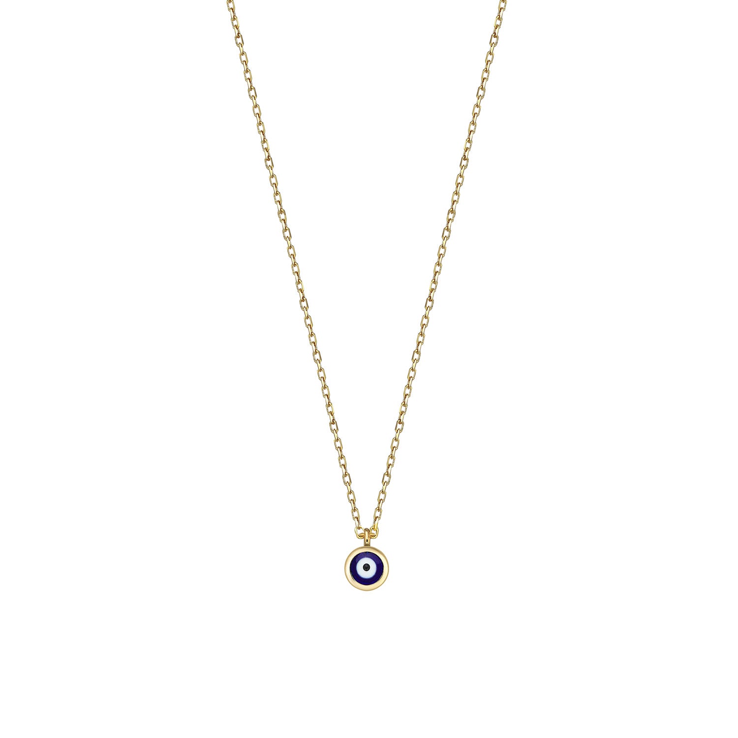 9K Yellow Gold Petite Nazar Necklace 40-45cm