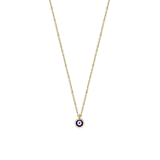 9K Yellow Gold Petite Nazar Necklace 40-45cm