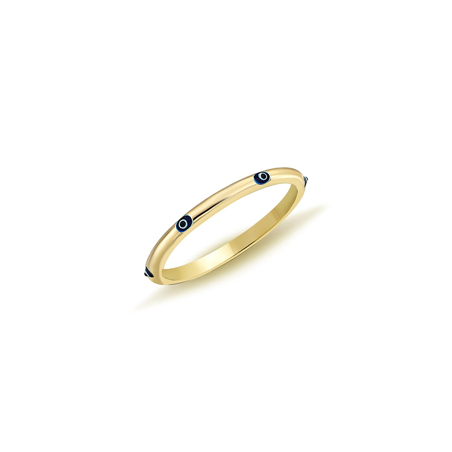 9K Yellow Gold Nazar Stacker Ring