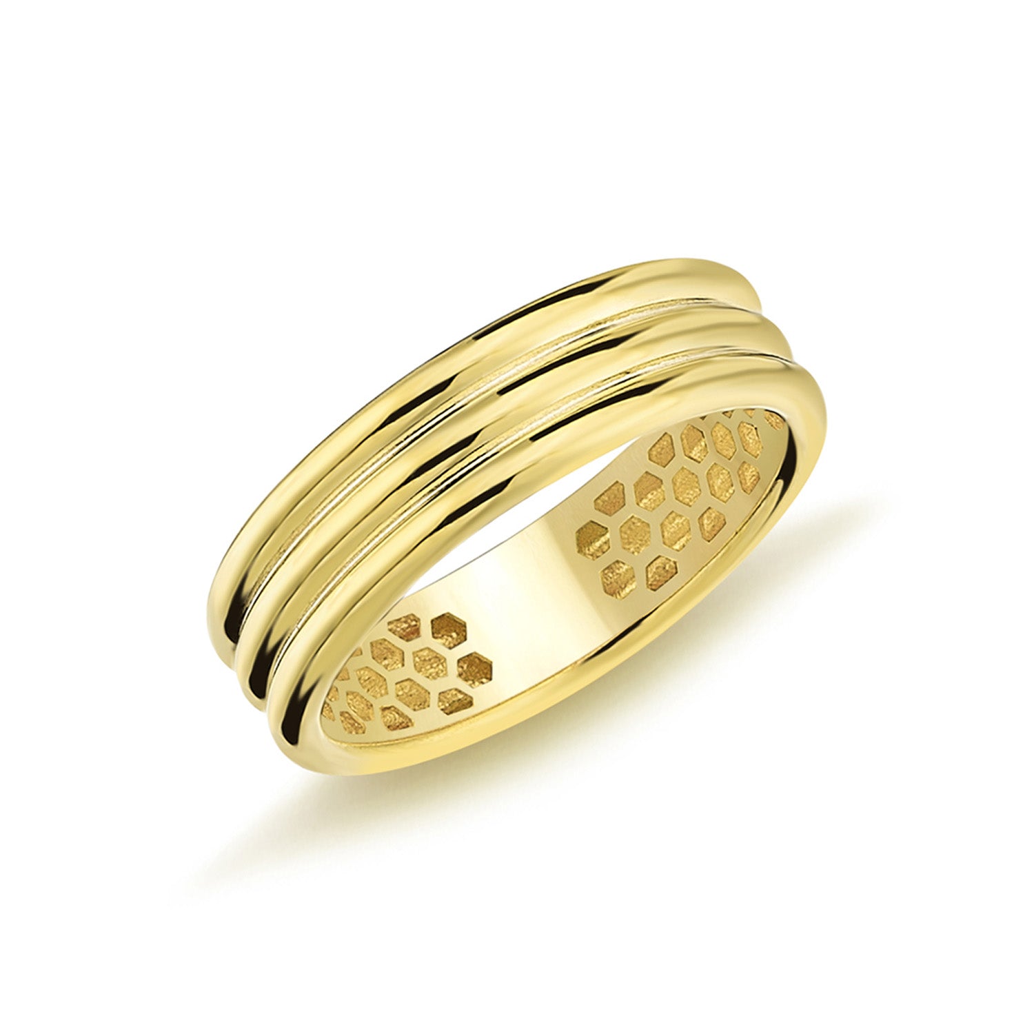 9K Yellow Gold Groove Ring