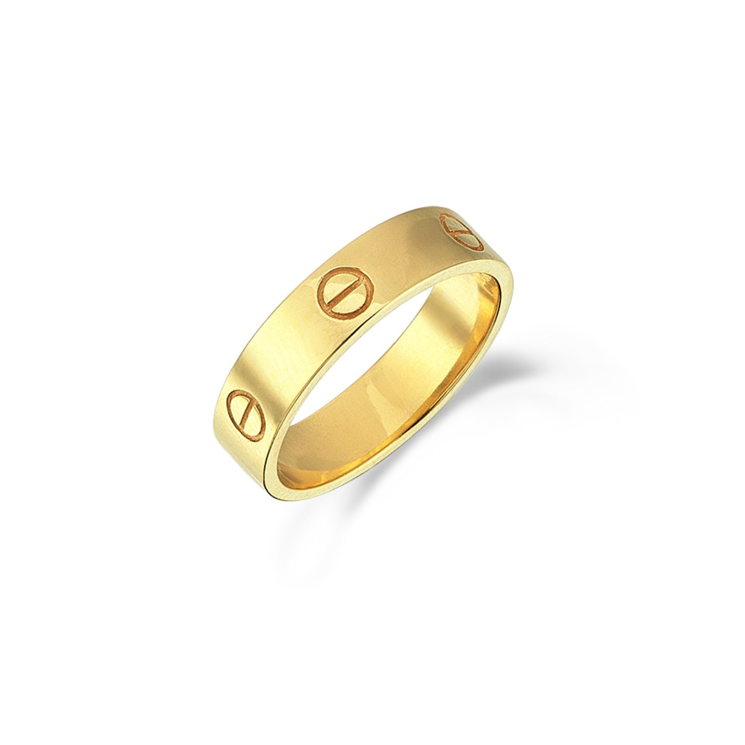 9K Yellow Gold Lock Ring
