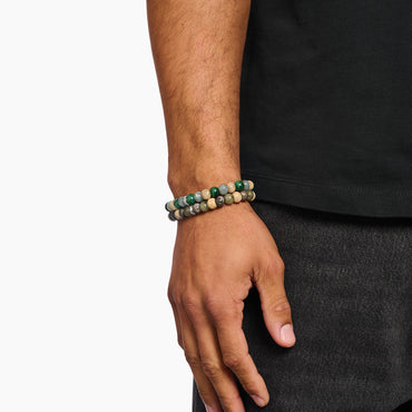 THOMAS SABO Jasper, jade, labradorite beaded bracelet