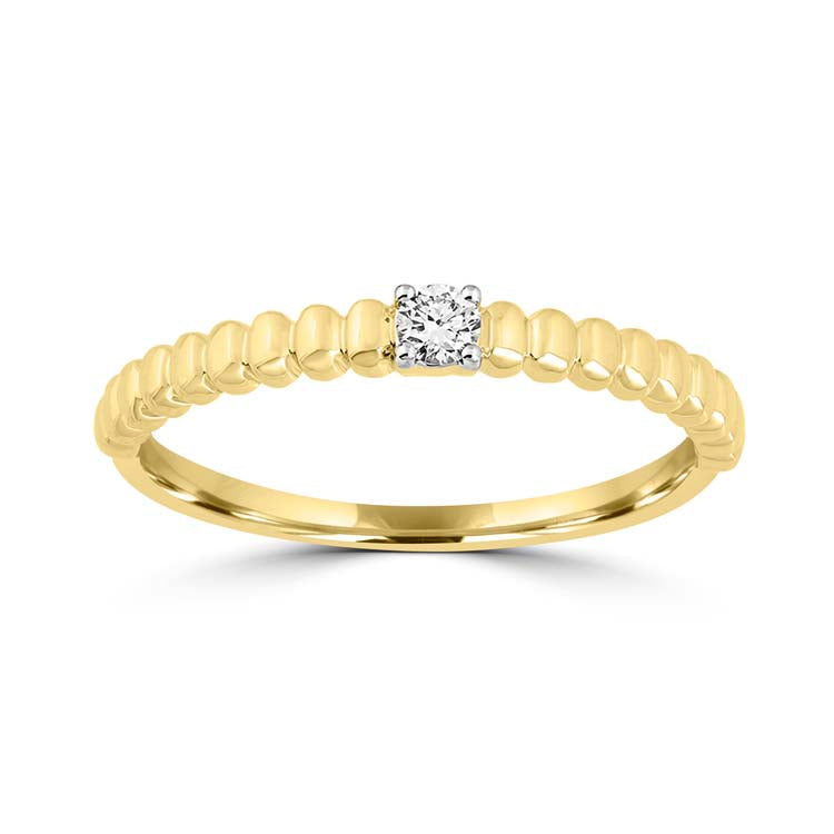 Diamond Ring with 0.05ct Diamonds in 9K Yellow Gold
